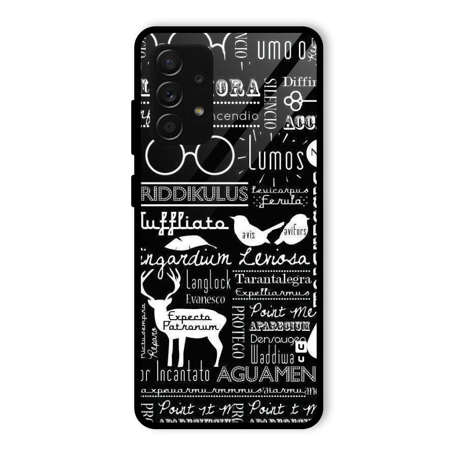 Deer Key Spell Glass Back Case for Galaxy A53 5G