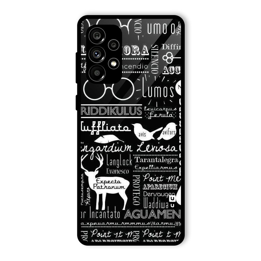 Deer Key Spell Glass Back Case for Galaxy A73 5G
