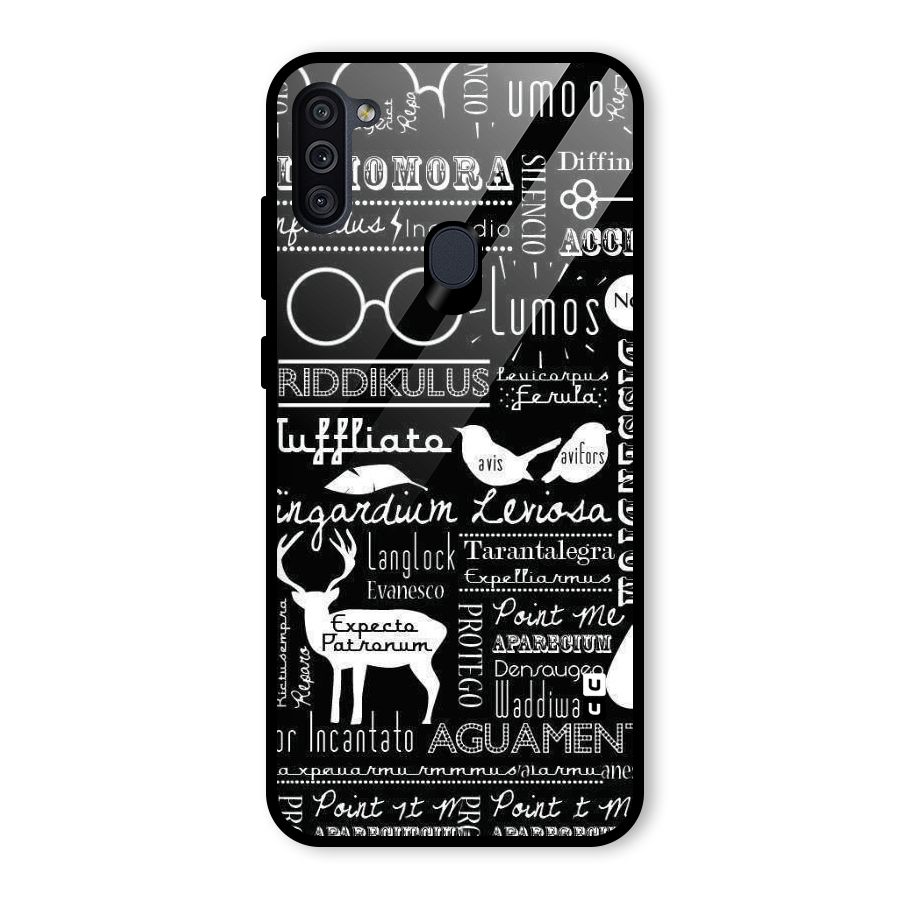 Deer Key Spell Glass Back Case for Galaxy M11