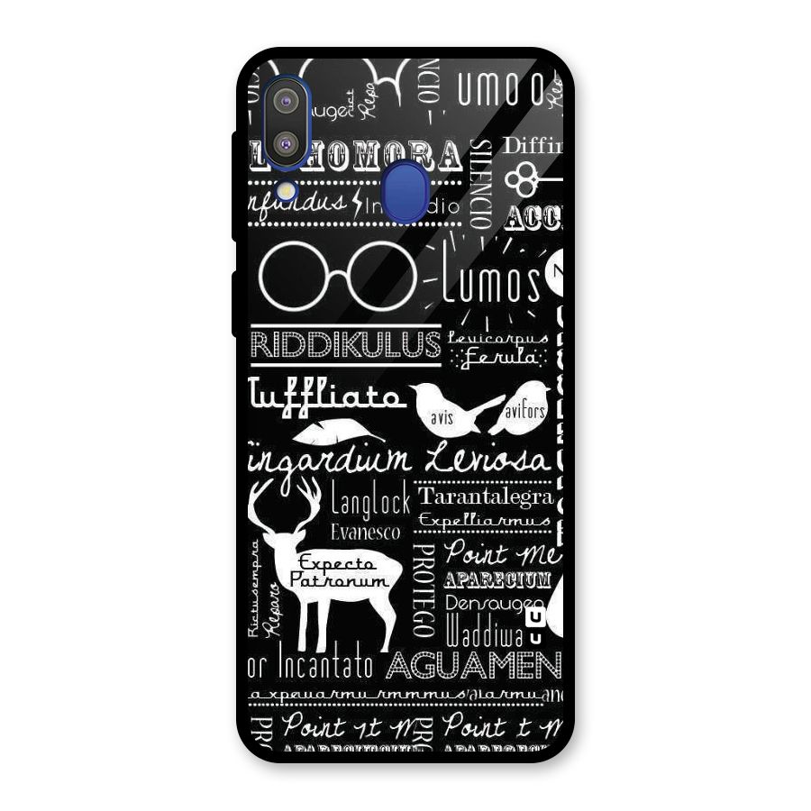 Deer Key Spell Glass Back Case for Galaxy M20