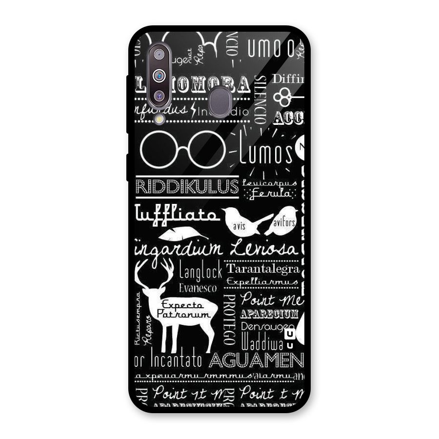 Deer Key Spell Glass Back Case for Galaxy M30