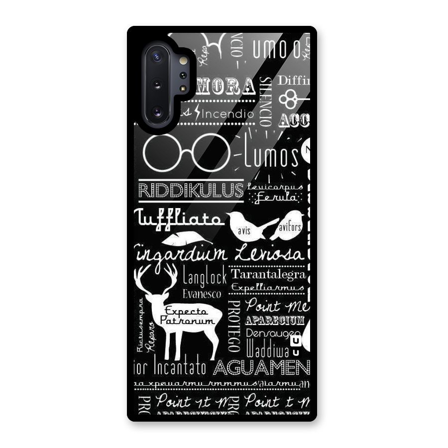 Deer Key Spell Glass Back Case for Galaxy Note 10 Plus
