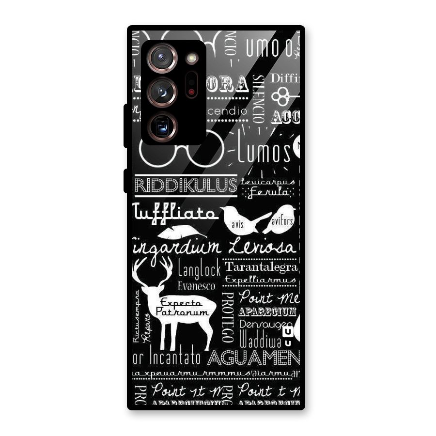Deer Key Spell Glass Back Case for Galaxy Note 20 Ultra