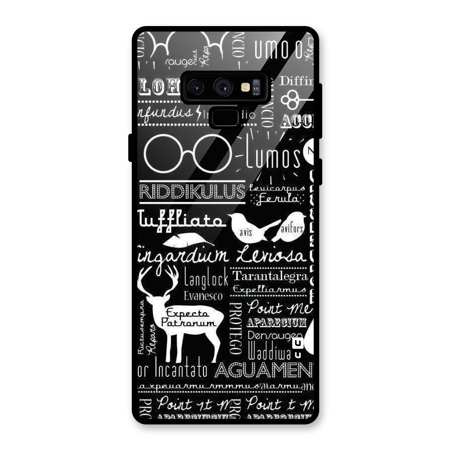 Deer Key Spell Glass Back Case for Galaxy Note 9