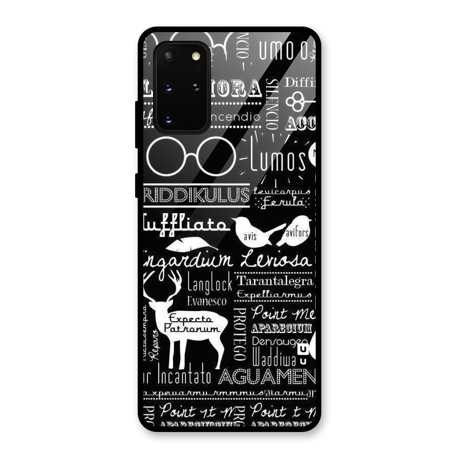 Deer Key Spell Glass Back Case for Galaxy S20 Plus