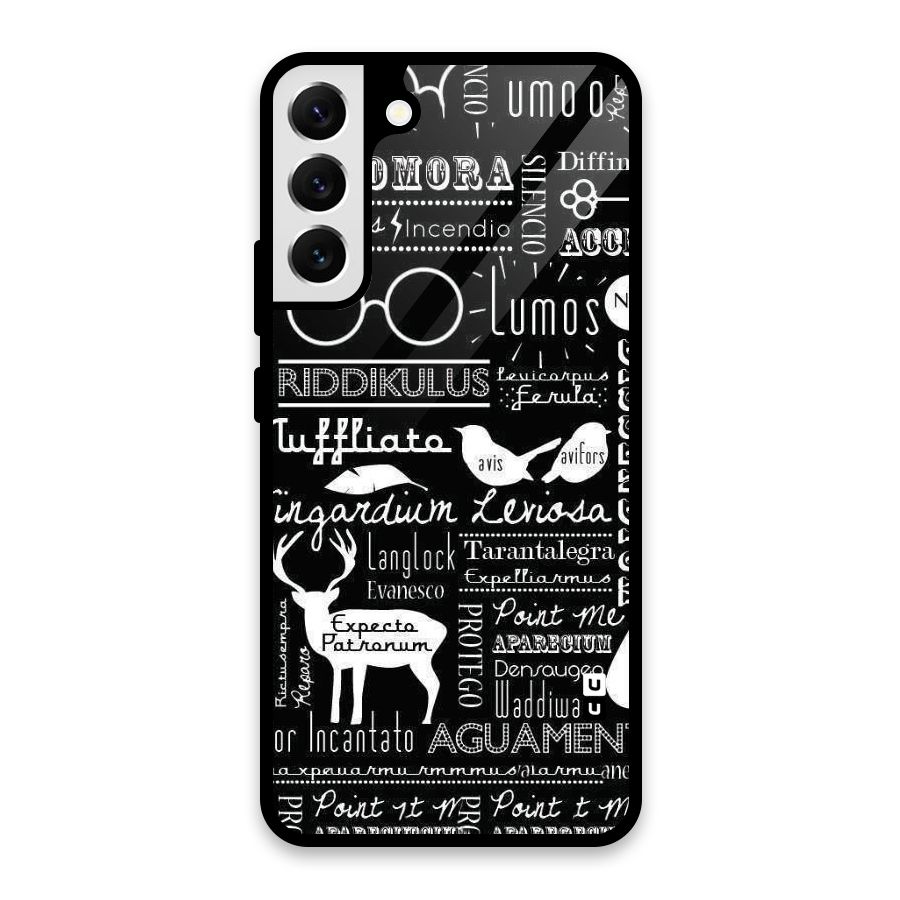 Deer Key Spell Glass Back Case for Galaxy S22 Plus 5G