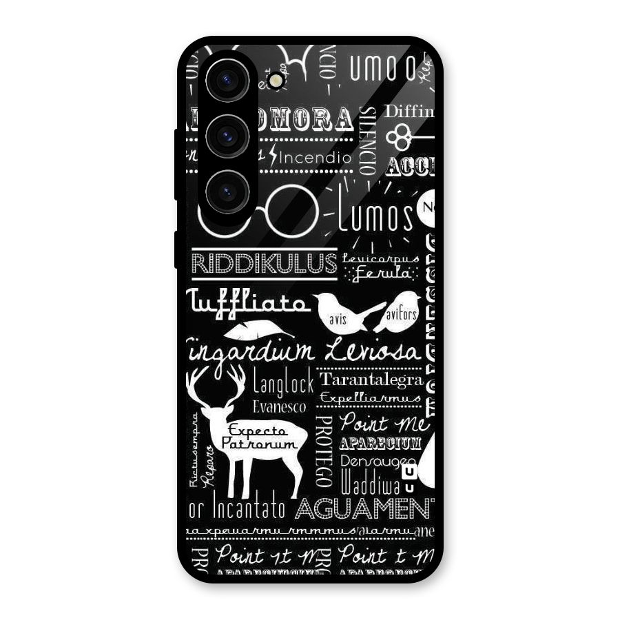 Deer Key Spell Glass Back Case for Galaxy S23 Plus