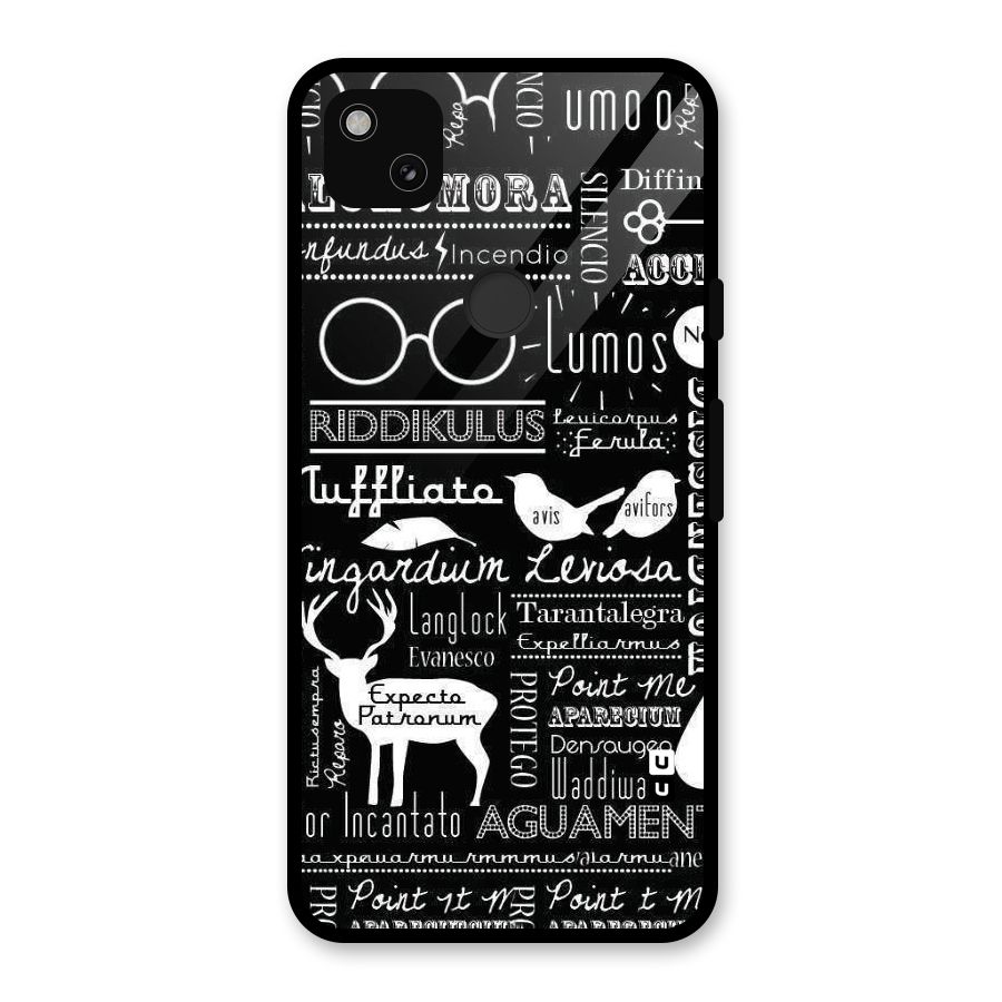 Deer Key Spell Glass Back Case for Google Pixel 4a