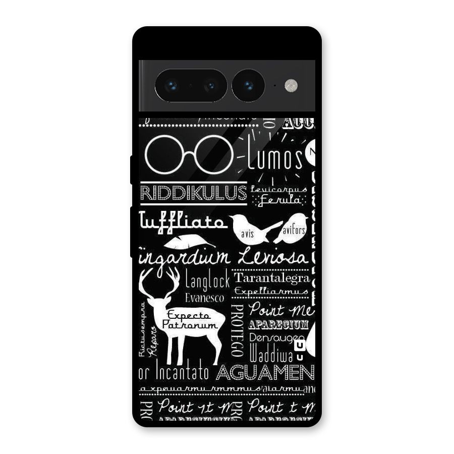 Deer Key Spell Glass Back Case for Google Pixel 7 Pro