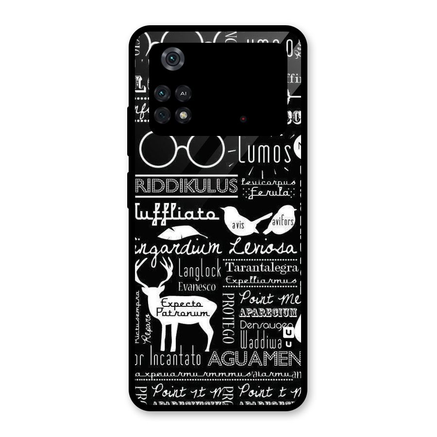 Deer Key Spell Glass Back Case for Poco M4 Pro 4G