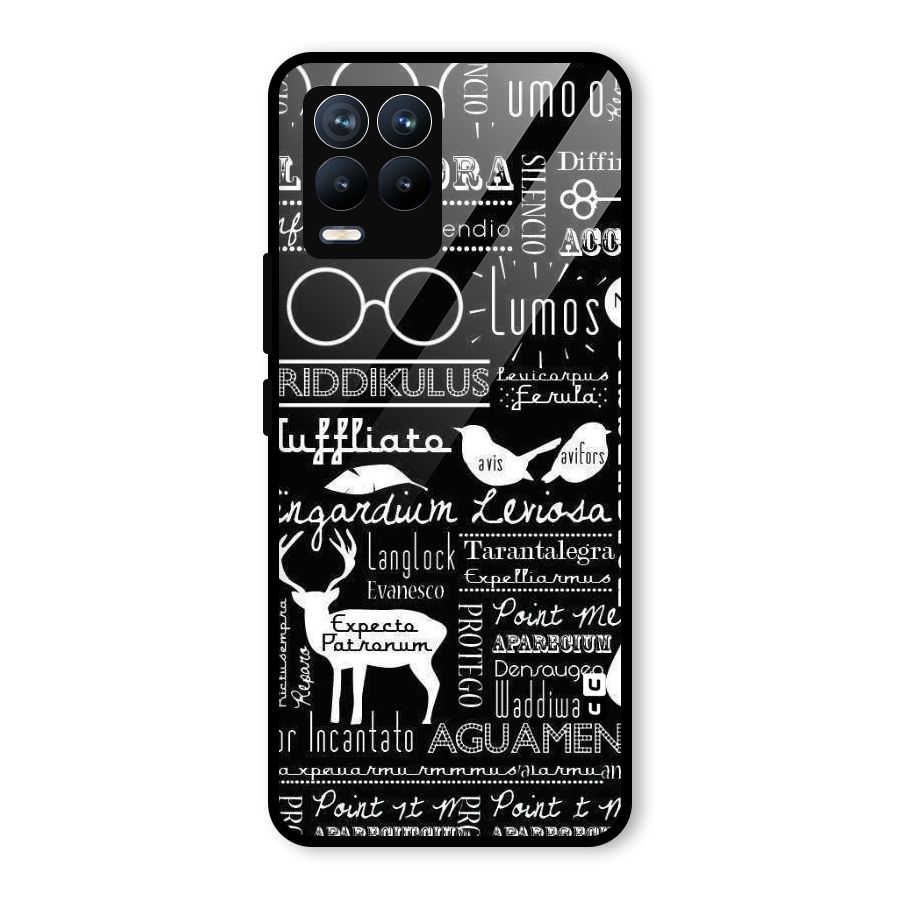 Deer Key Spell Glass Back Case for Realme 8 Pro