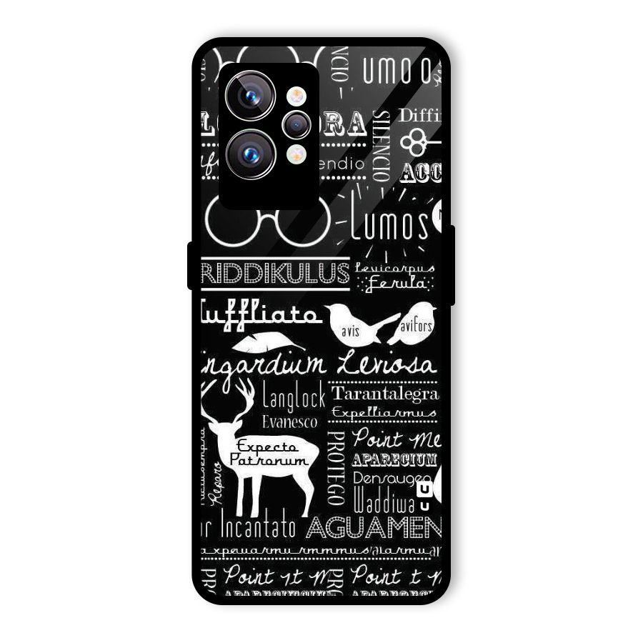 Deer Key Spell Glass Back Case for Realme GT2 Pro