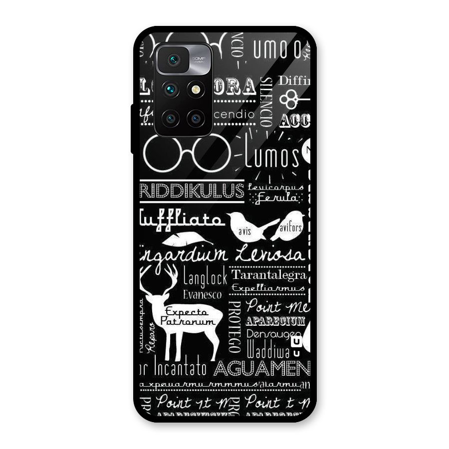 Deer Key Spell Glass Back Case for Redmi 10 Prime