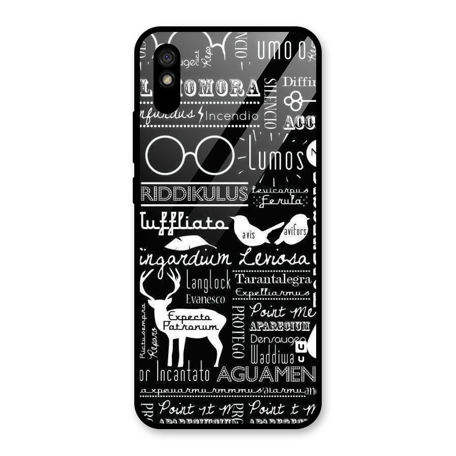 Deer Key Spell Glass Back Case for Redmi 9A