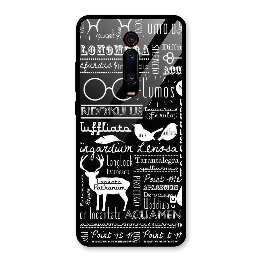 Deer Key Spell Glass Back Case for Redmi K20 Pro