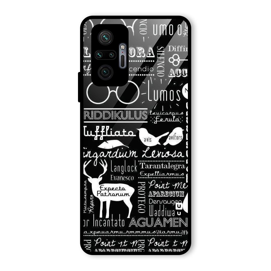 Deer Key Spell Glass Back Case for Redmi Note 10 Pro
