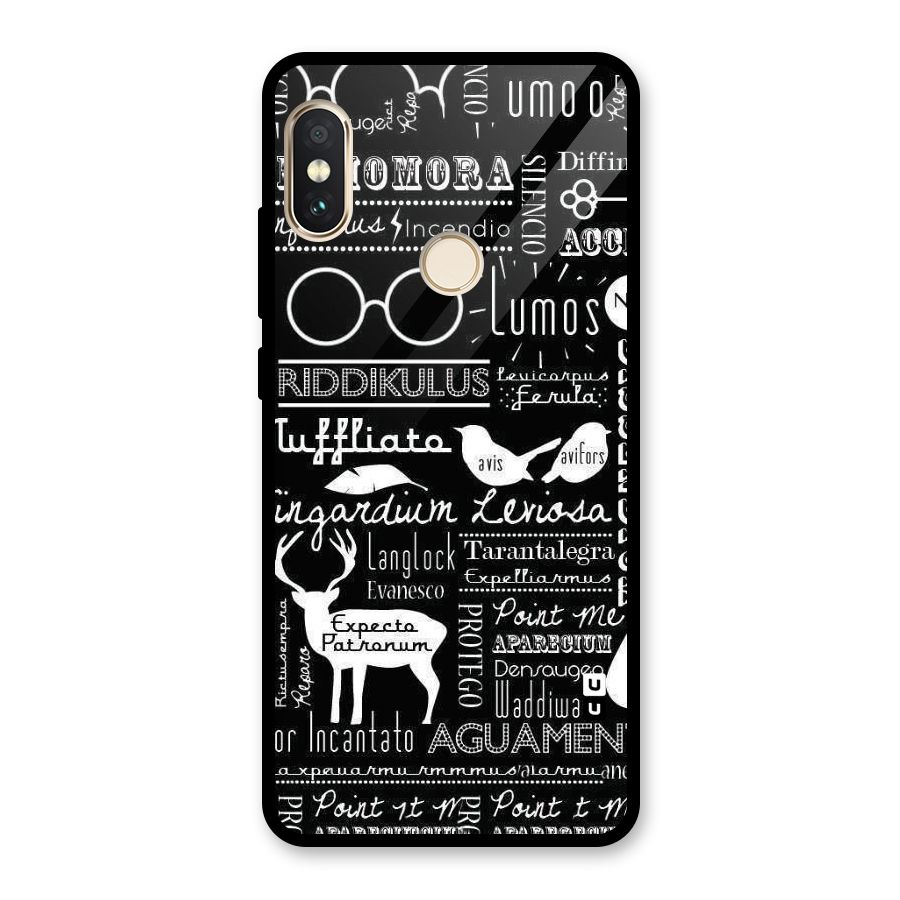 Deer Key Spell Glass Back Case for Redmi Note 5 Pro