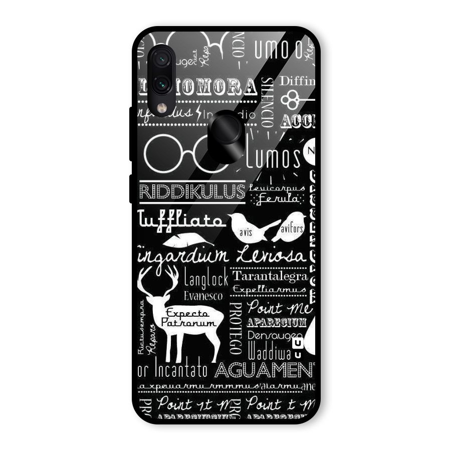 Deer Key Spell Glass Back Case for Redmi Note 7 Pro