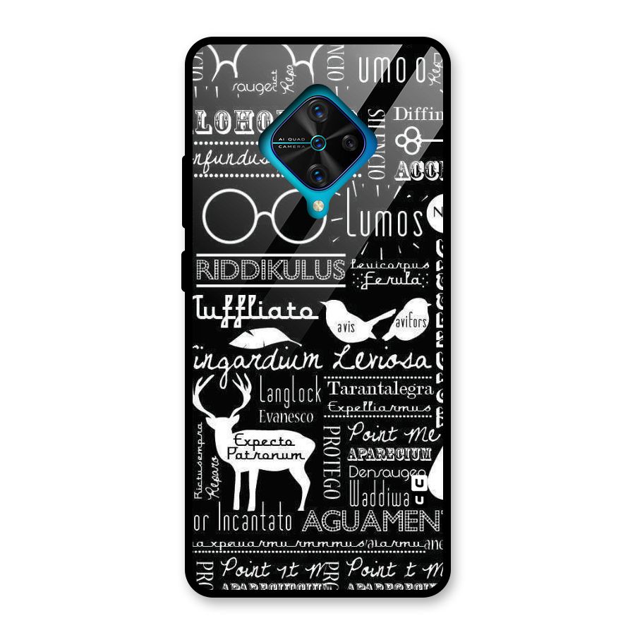 Deer Key Spell Glass Back Case for Vivo S1 Pro