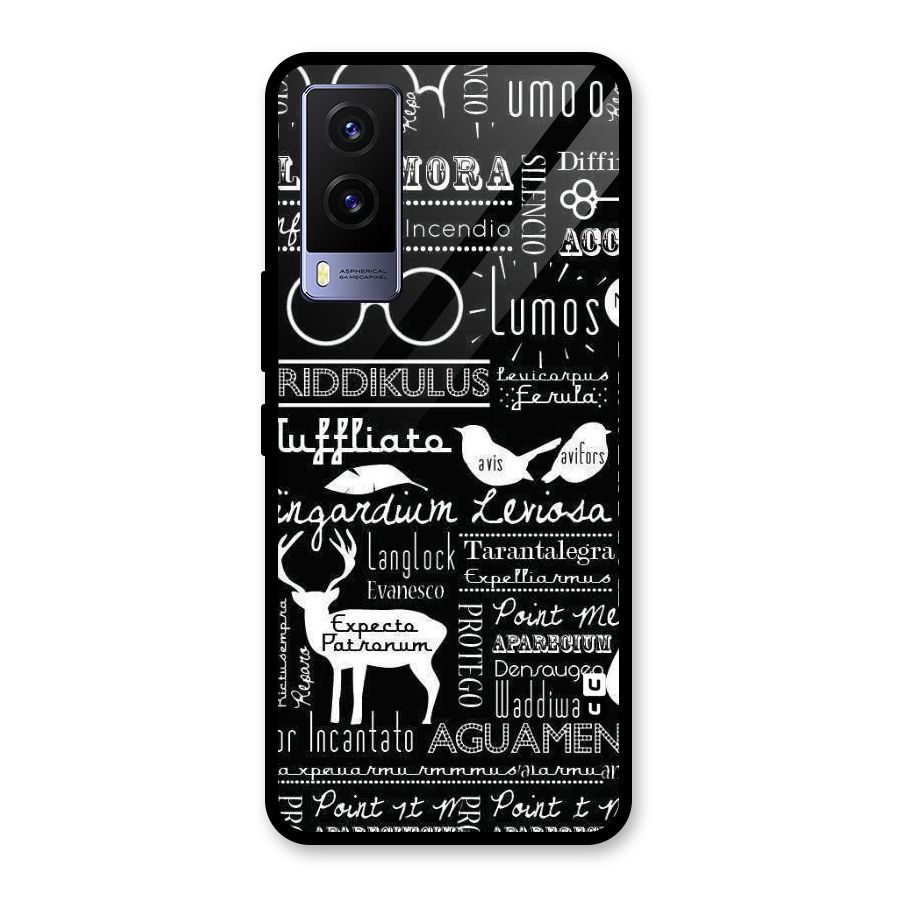 Deer Key Spell Glass Back Case for Vivo V21e 5G