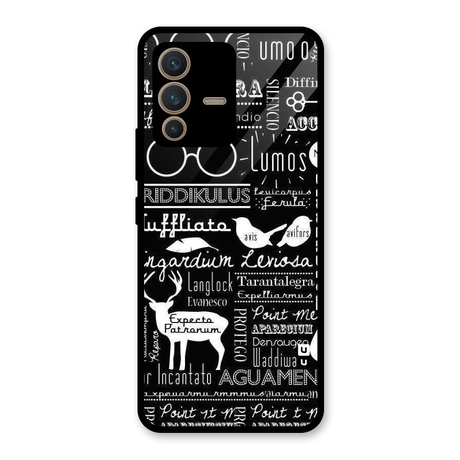 Deer Key Spell Glass Back Case for Vivo V23 5G