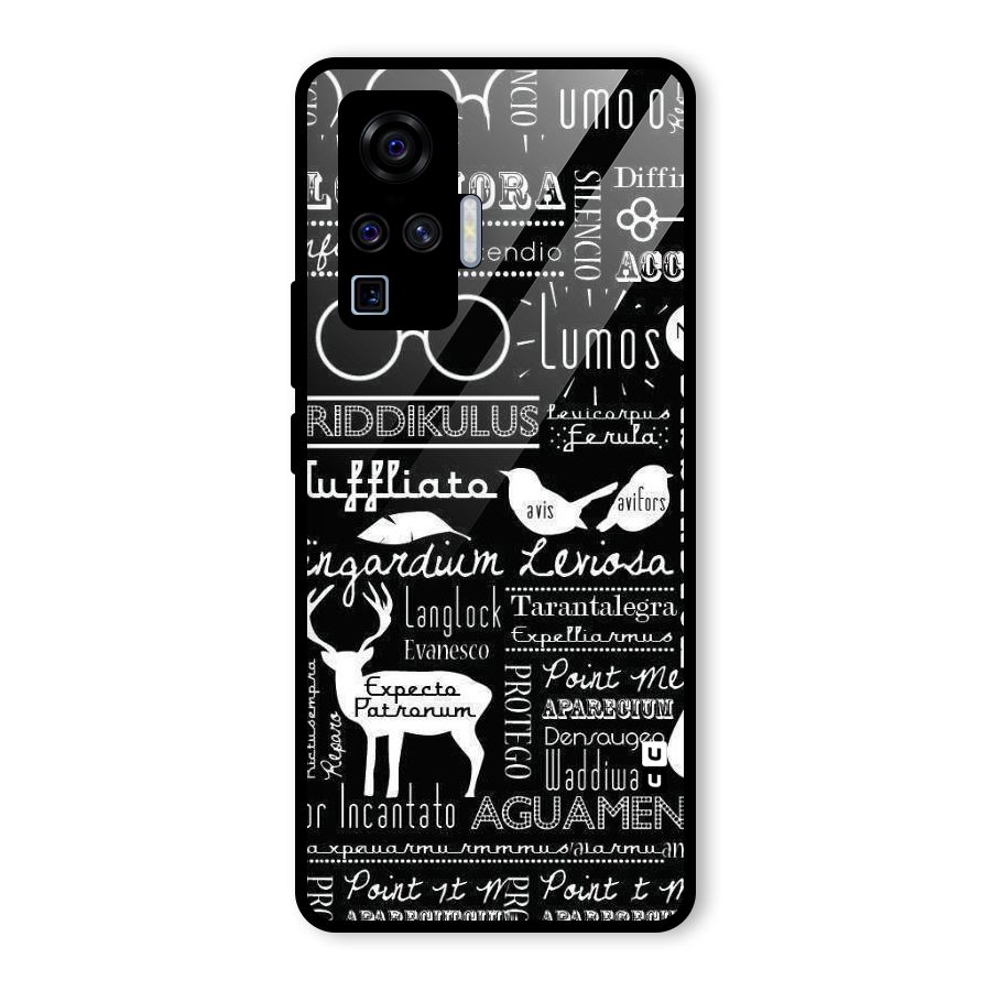 Deer Key Spell Glass Back Case for Vivo X50 Pro