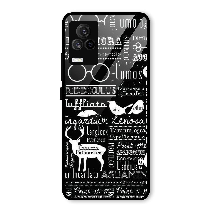Deer Key Spell Glass Back Case for Vivo iQOO 7 Legend 5G