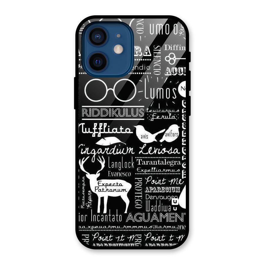 Deer Key Spell Glass Back Case for iPhone 12 Mini