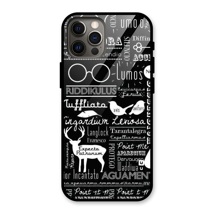 Deer Key Spell Glass Back Case for iPhone 12 Pro