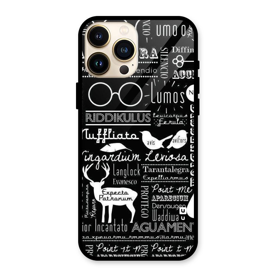 Deer Key Spell Glass Back Case for iPhone 13 Pro Max