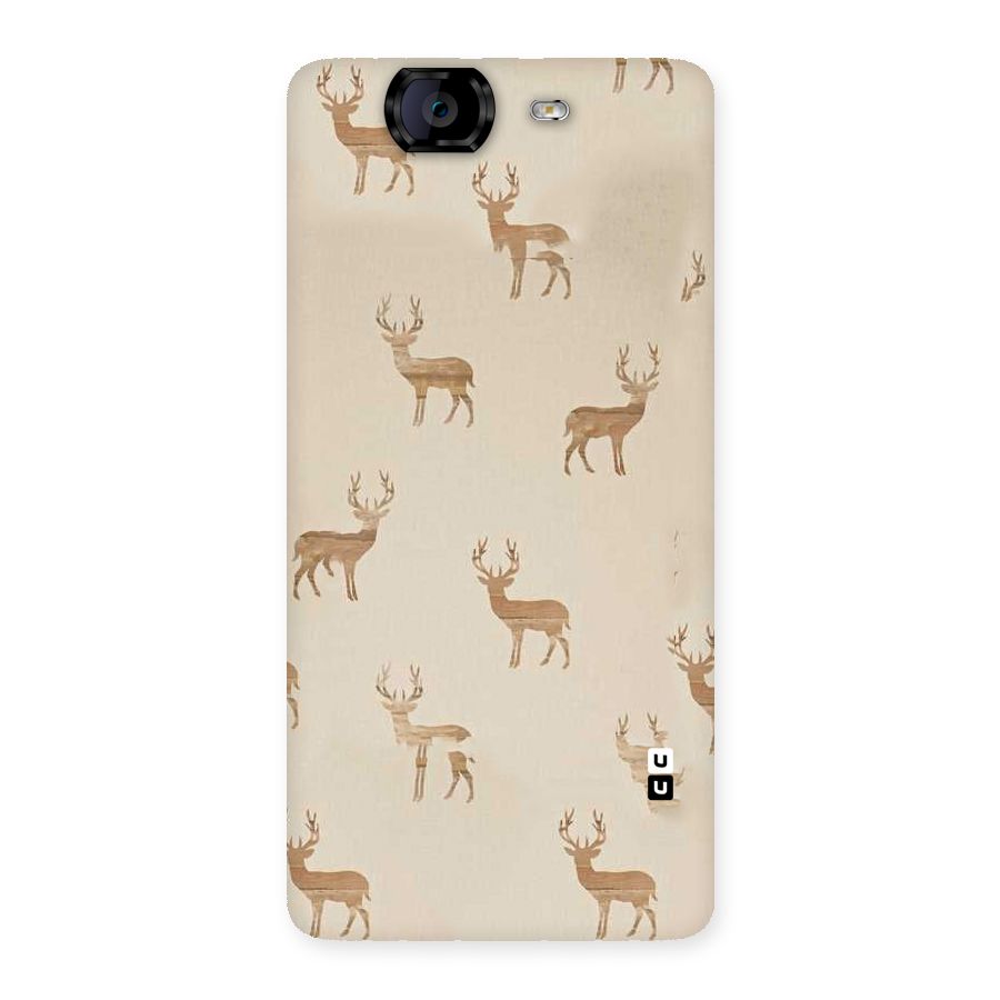 Deer Pattern Back Case for Canvas Knight A350