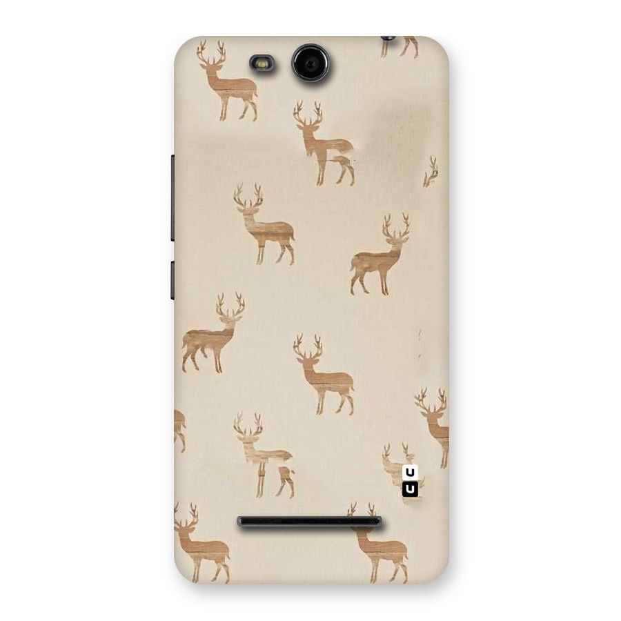 Deer Pattern Back Case for Micromax Canvas Juice 3 Q392