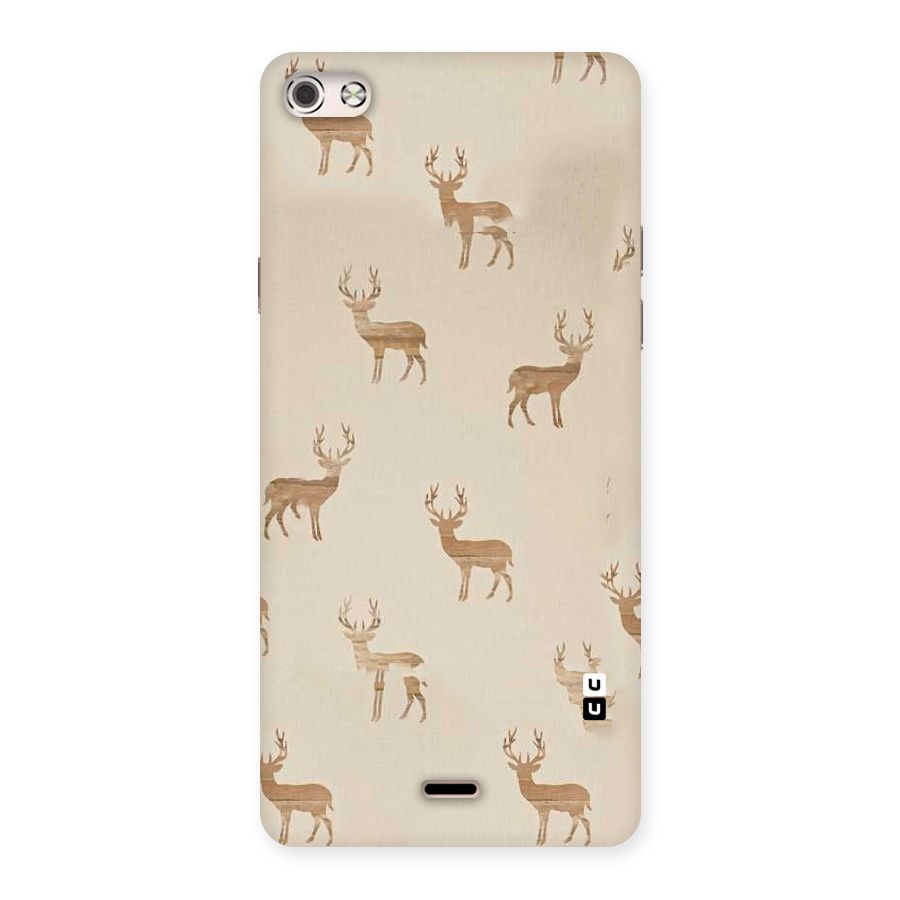Deer Pattern Back Case for Micromax Canvas Silver 5