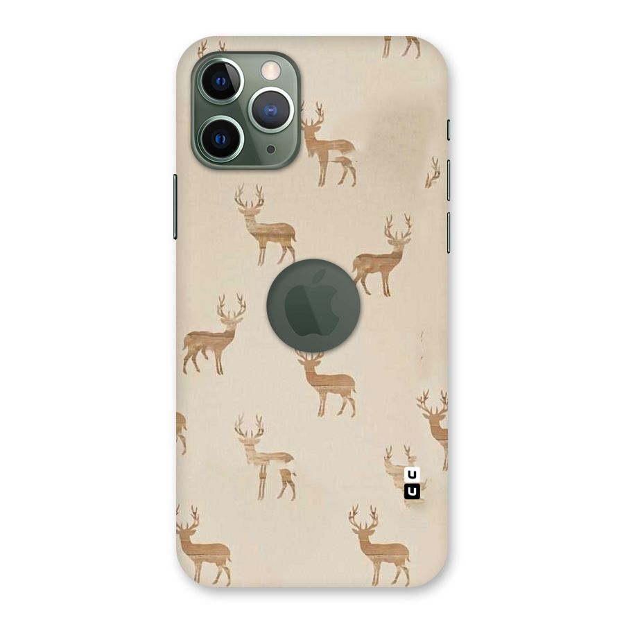 Deer Pattern Back Case for iPhone 11 Pro Logo  Cut