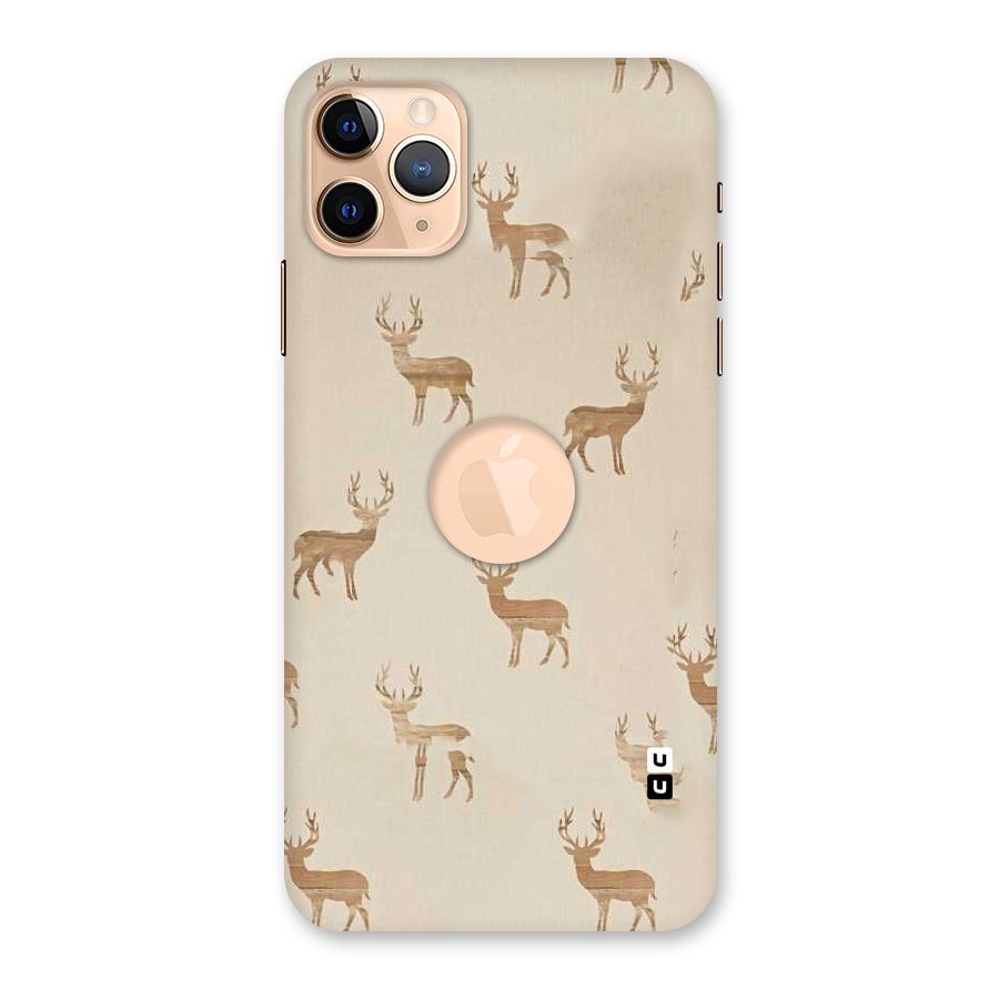 Deer Pattern Back Case for iPhone 11 Pro Max Logo Cut