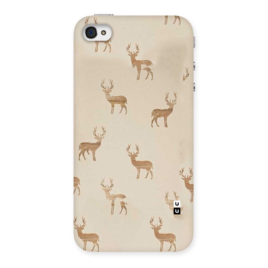 Deer Pattern Back Case for iPhone 4 4s