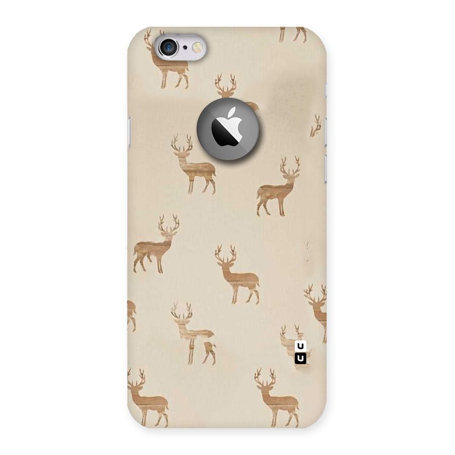 Deer Pattern Back Case for iPhone 6 Logo Cut