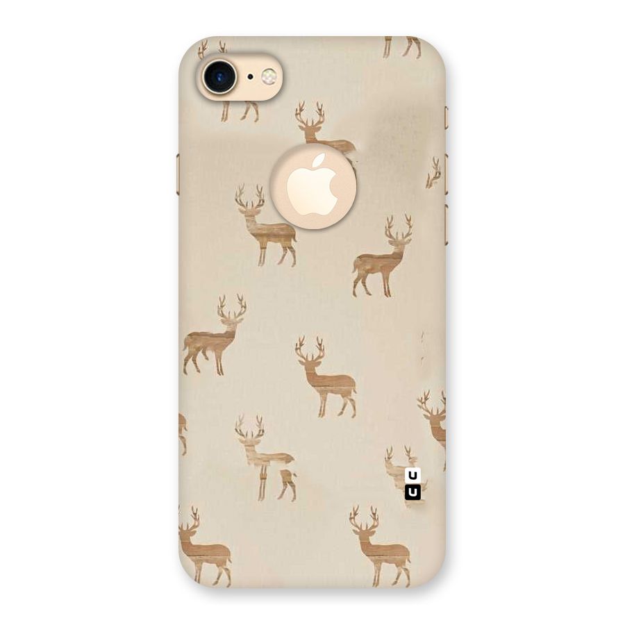 Deer Pattern Back Case for iPhone 7 Logo Cut
