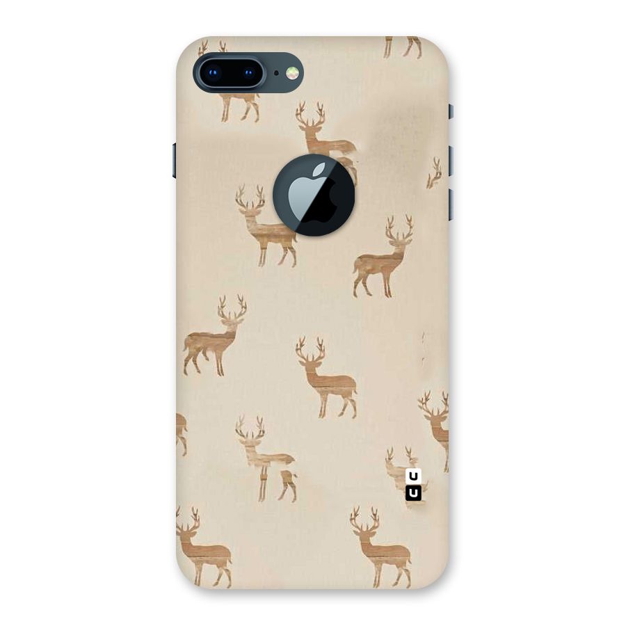Deer Pattern Back Case for iPhone 7 Plus Logo Cut