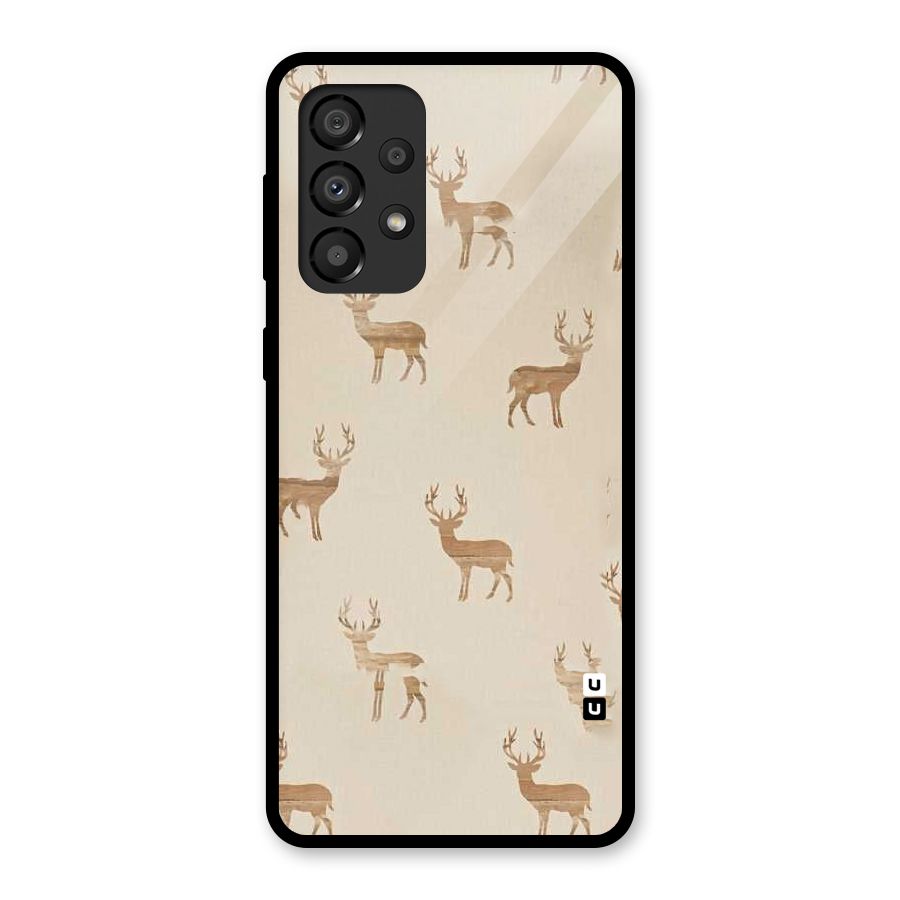 Deer Pattern Glass Back Case for Galaxy A33 5G