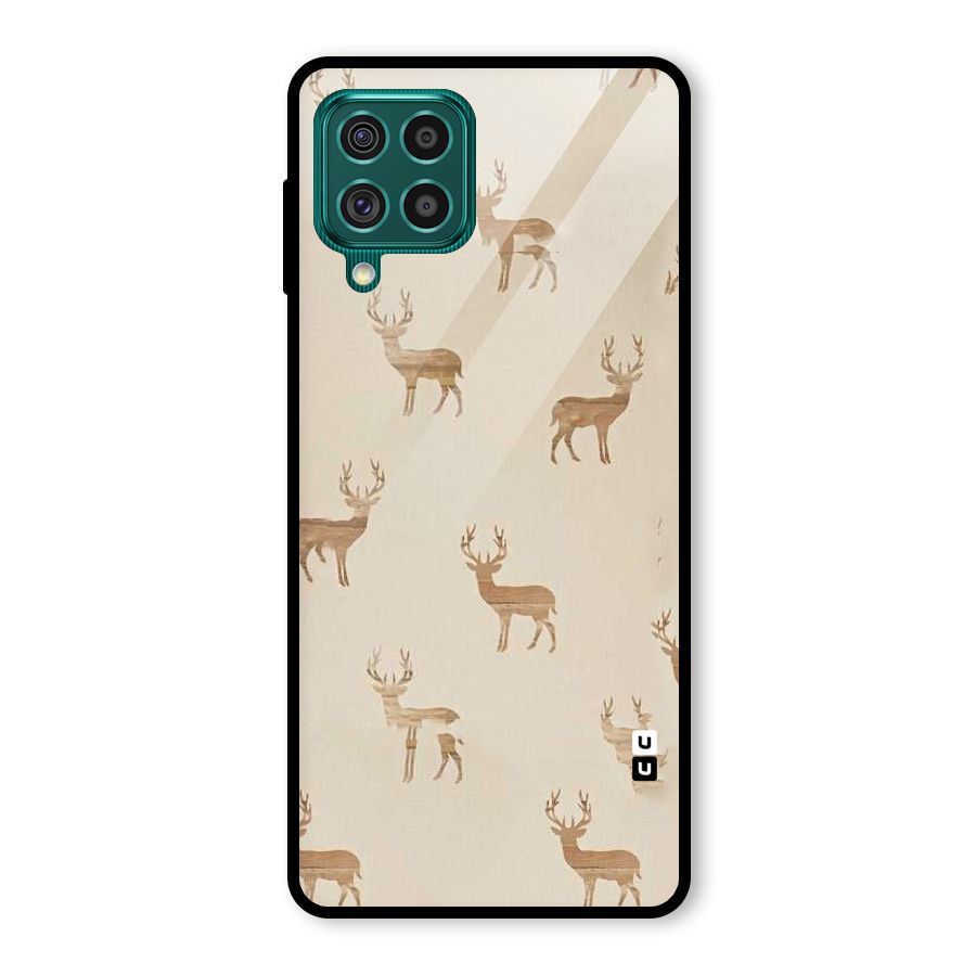 Deer Pattern Glass Back Case for Galaxy F62