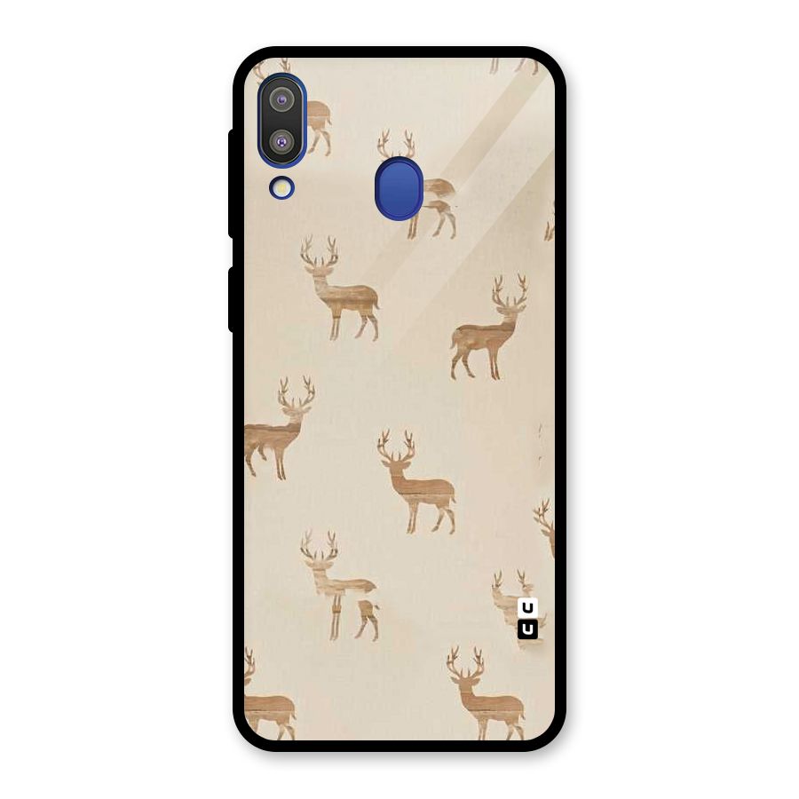 Deer Pattern Glass Back Case for Galaxy M20