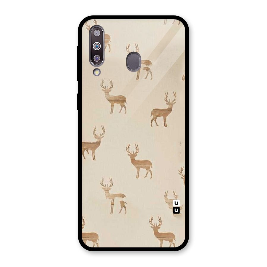Deer Pattern Glass Back Case for Galaxy M30