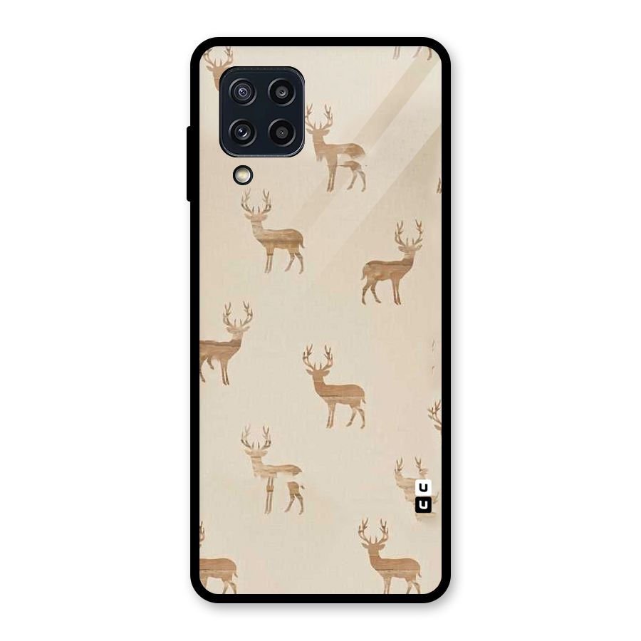 Deer Pattern Glass Back Case for Galaxy M32