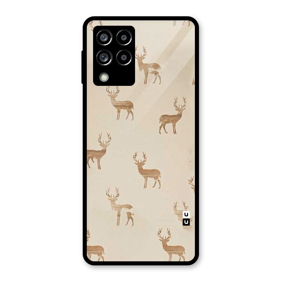 Deer Pattern Glass Back Case for Galaxy M53 5G