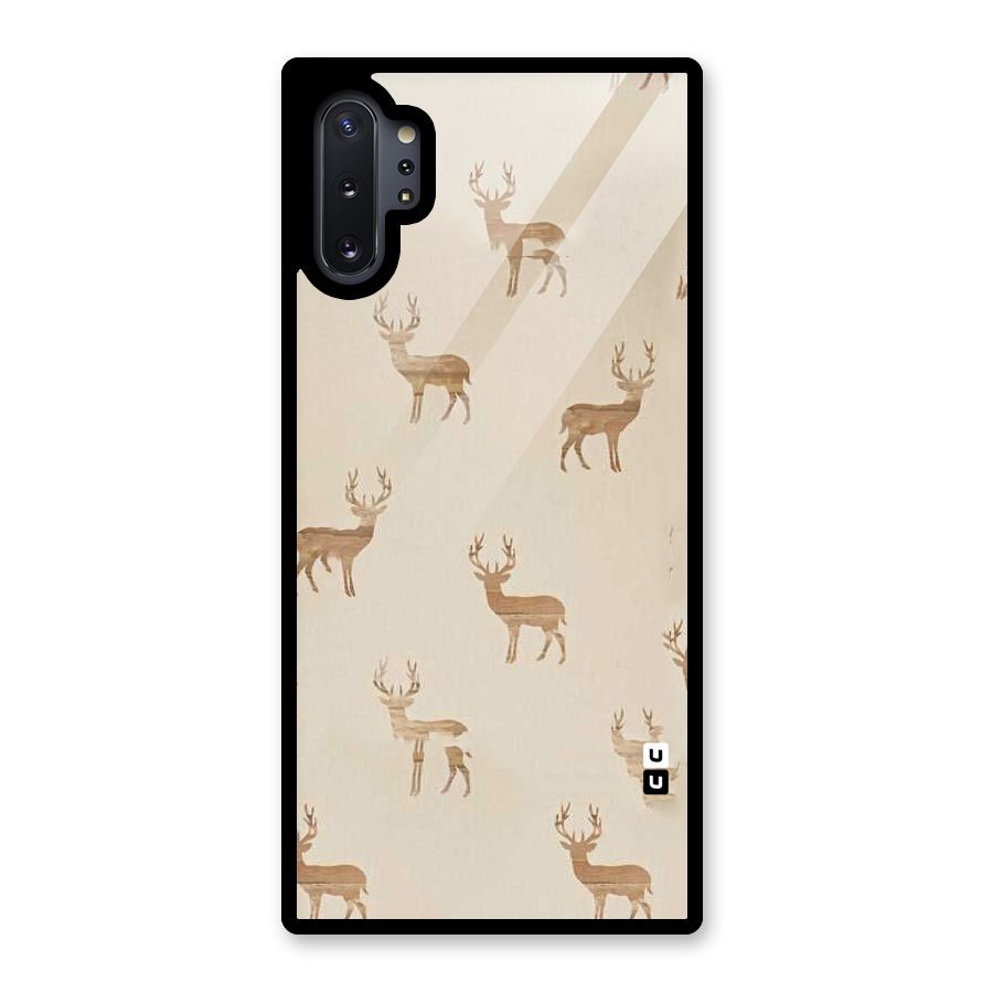 Deer Pattern Glass Back Case for Galaxy Note 10 Plus