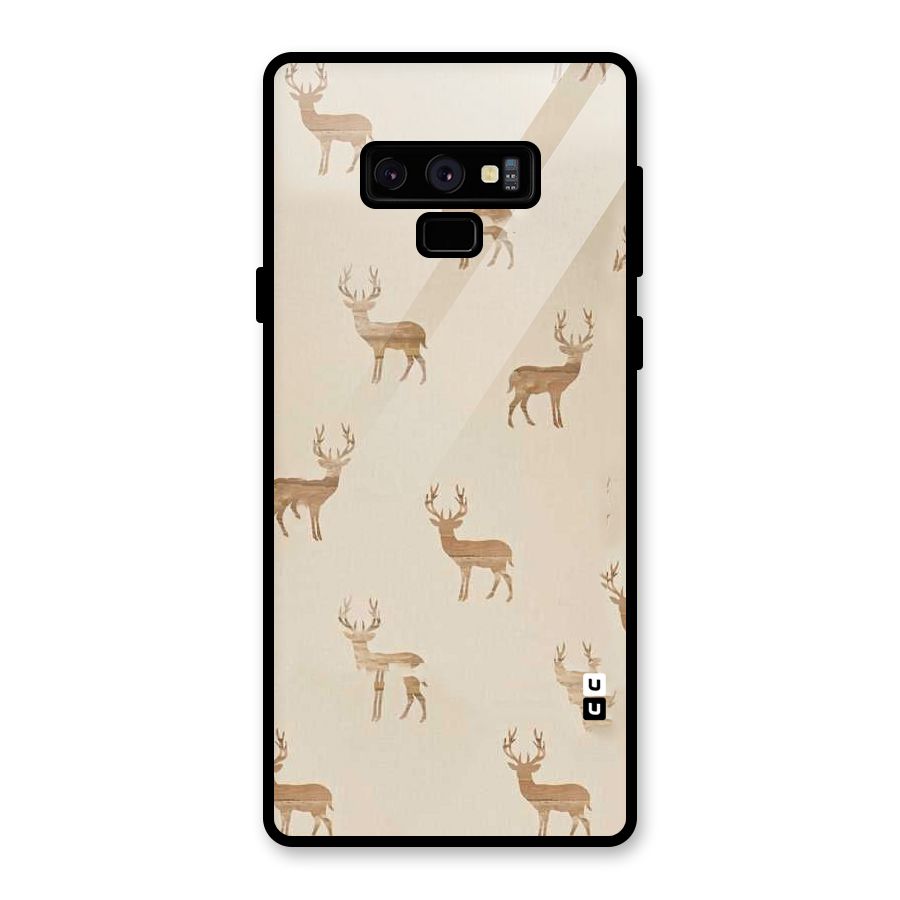 Deer Pattern Glass Back Case for Galaxy Note 9