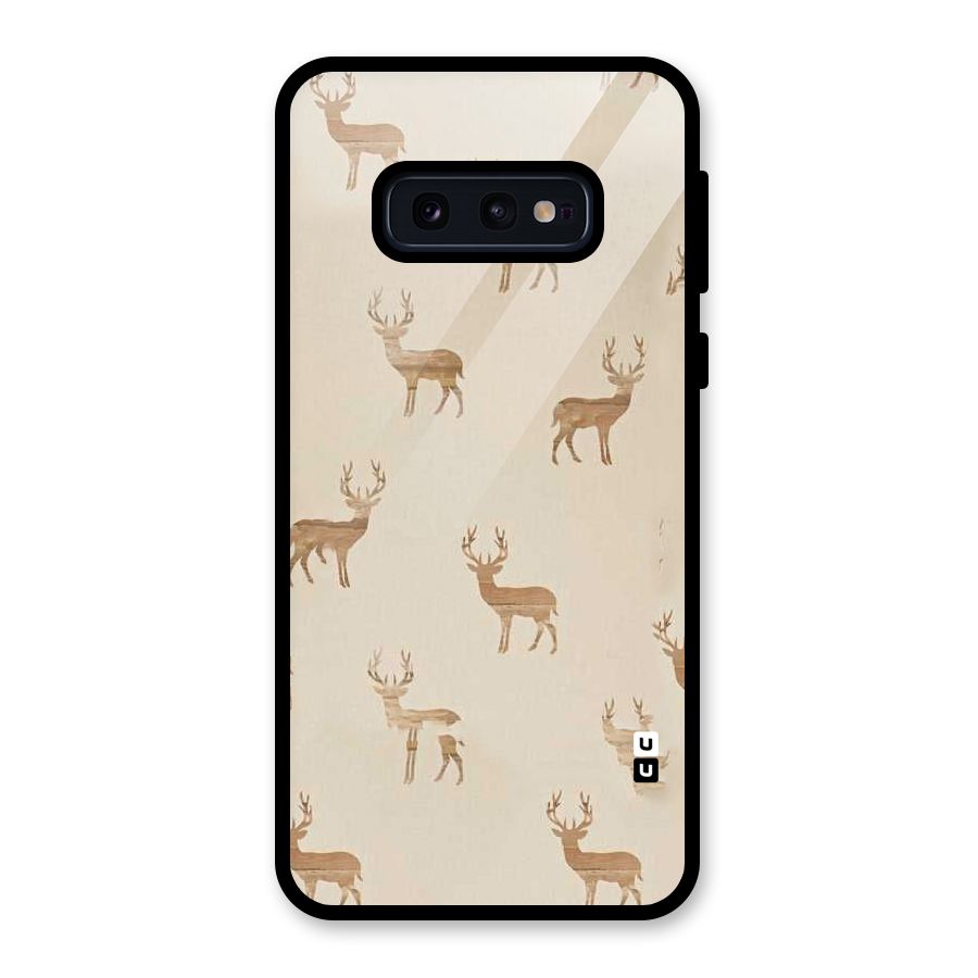 Deer Pattern Glass Back Case for Galaxy S10e