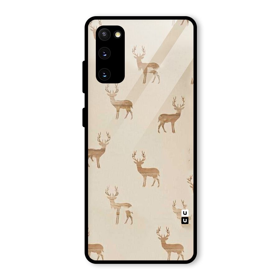 Deer Pattern Glass Back Case for Galaxy S20 FE 5G