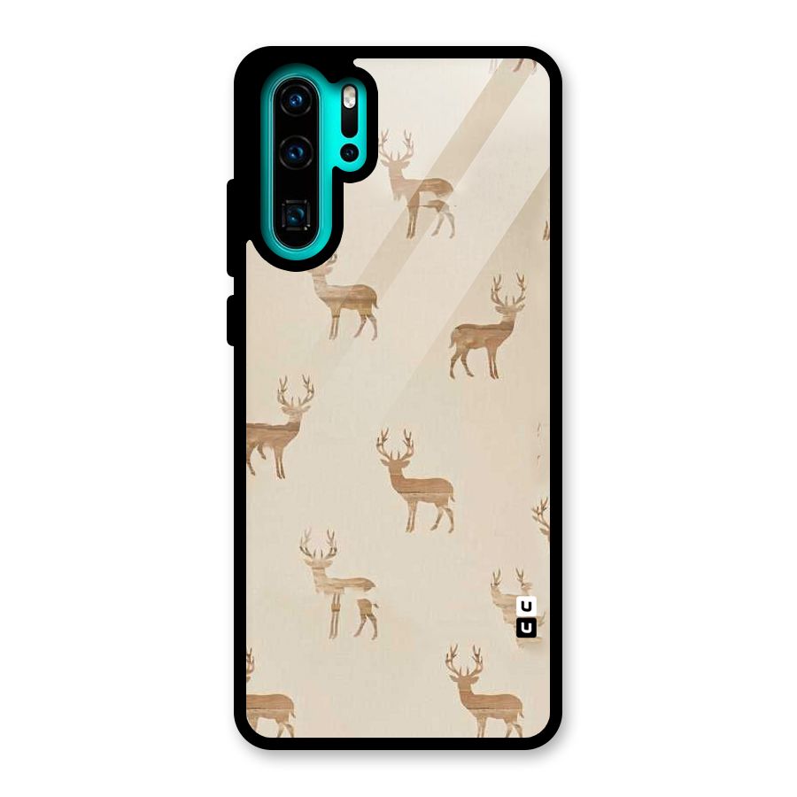 Deer Pattern Glass Back Case for Huawei P30 Pro